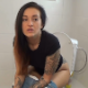 An attractive, Italian girl farts and takes a soft-sounding shit while sitting on a toilet. She pisses, belches, farts some more and shits again. She stands up to wipe her ass. Presented in 720P HD. Over 4.5 minutes.